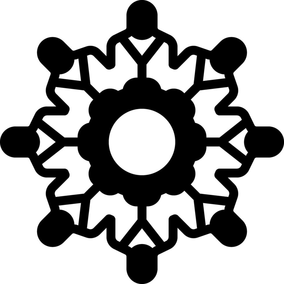 Solid black icon for teamwork vector