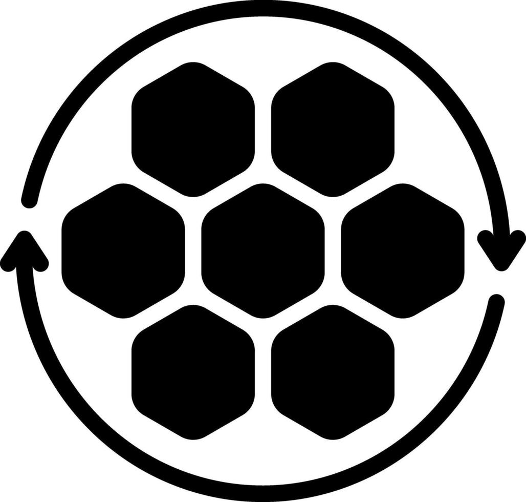 Solid black icon for repeat vector