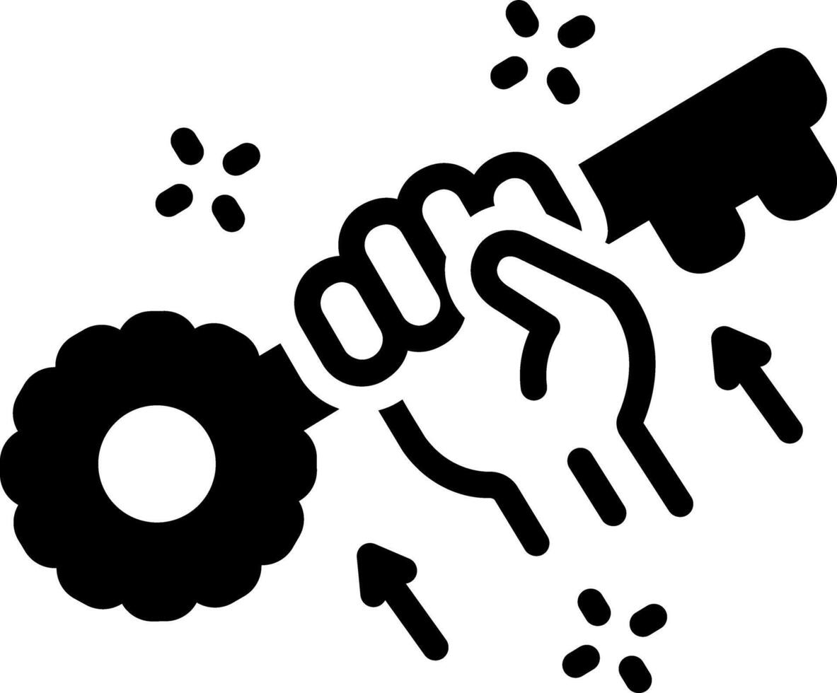 Solid black icon for successful vector