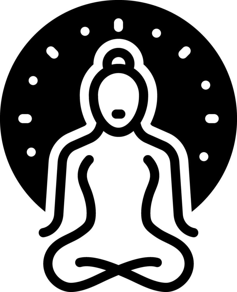 Solid black icon for patience vector