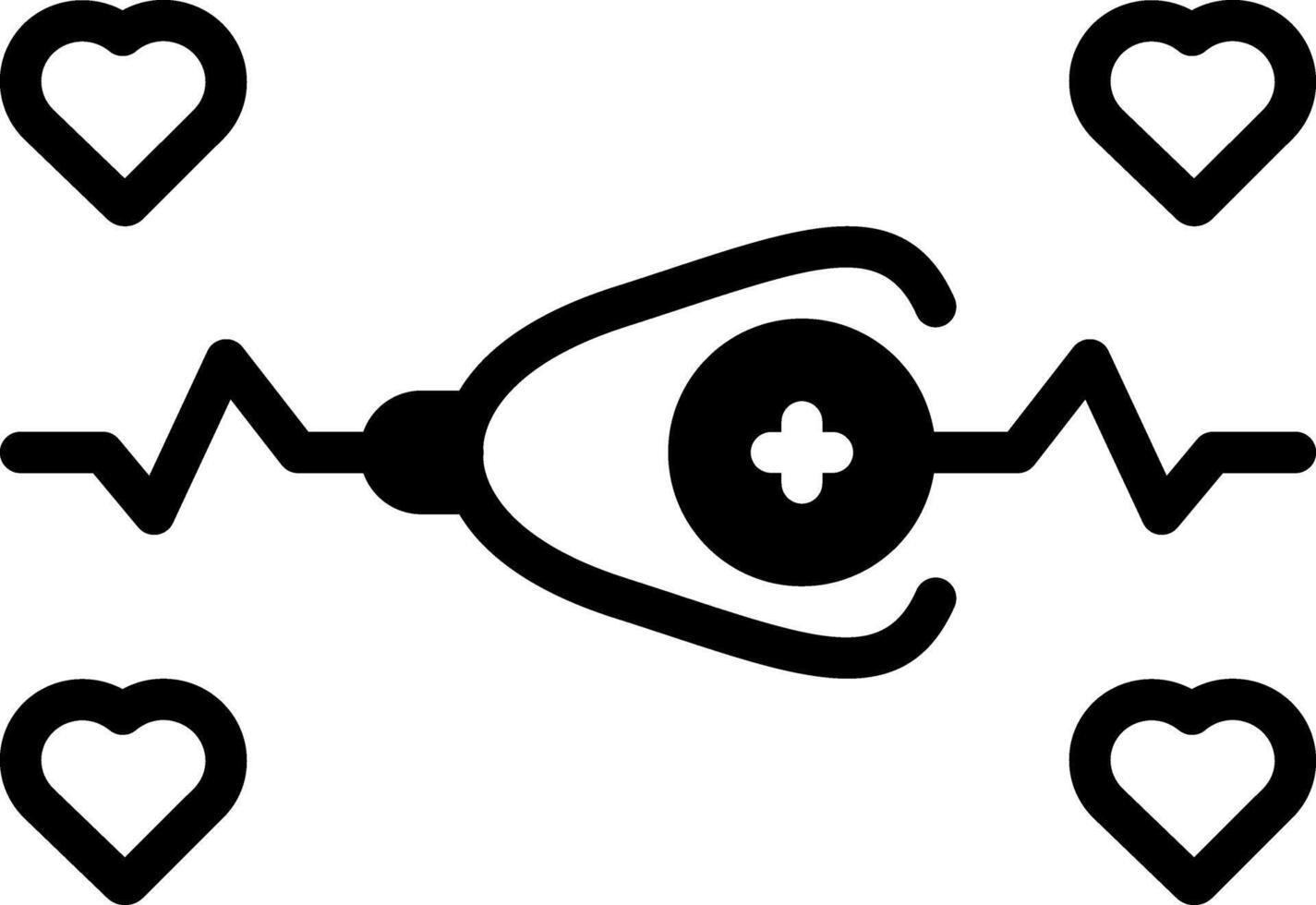 Solid black icon for medical vector