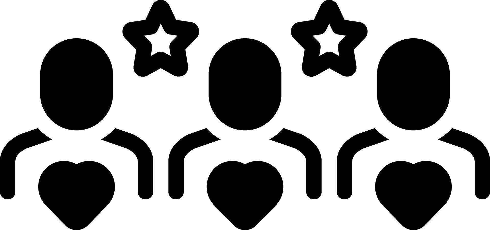 Solid black icon for customers vector