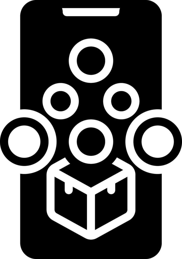 Solid black icon for social media vector
