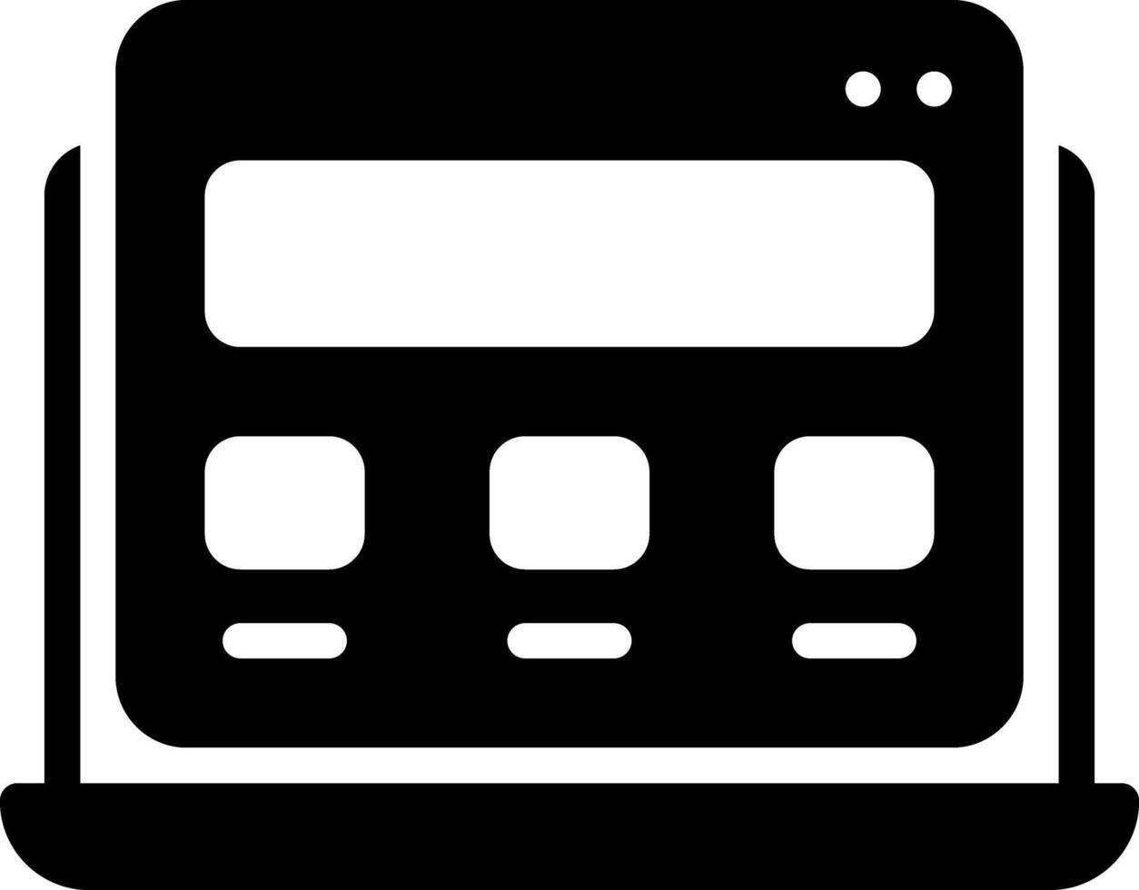 Solid black icon for webdesign vector