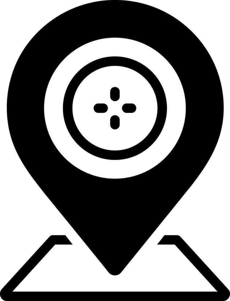 Solid black icon for aim vector