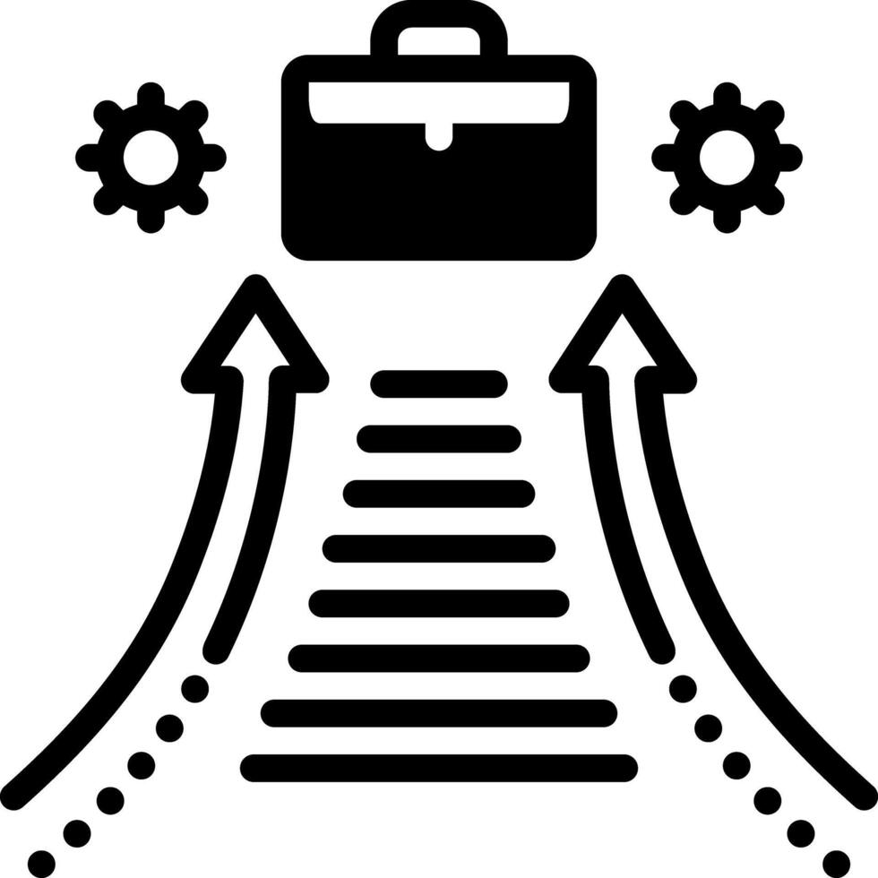 Solid black icon for career vector