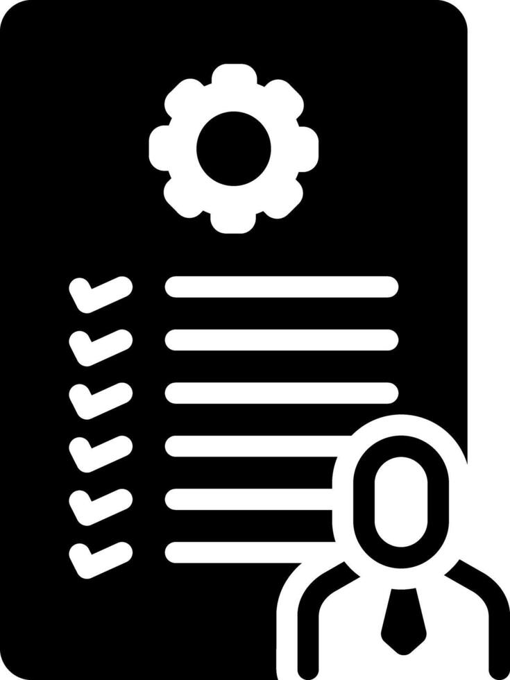Solid black icon for task vector
