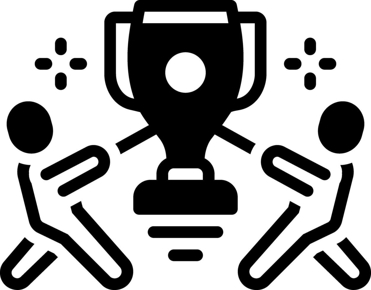 Solid black icon for competition vector