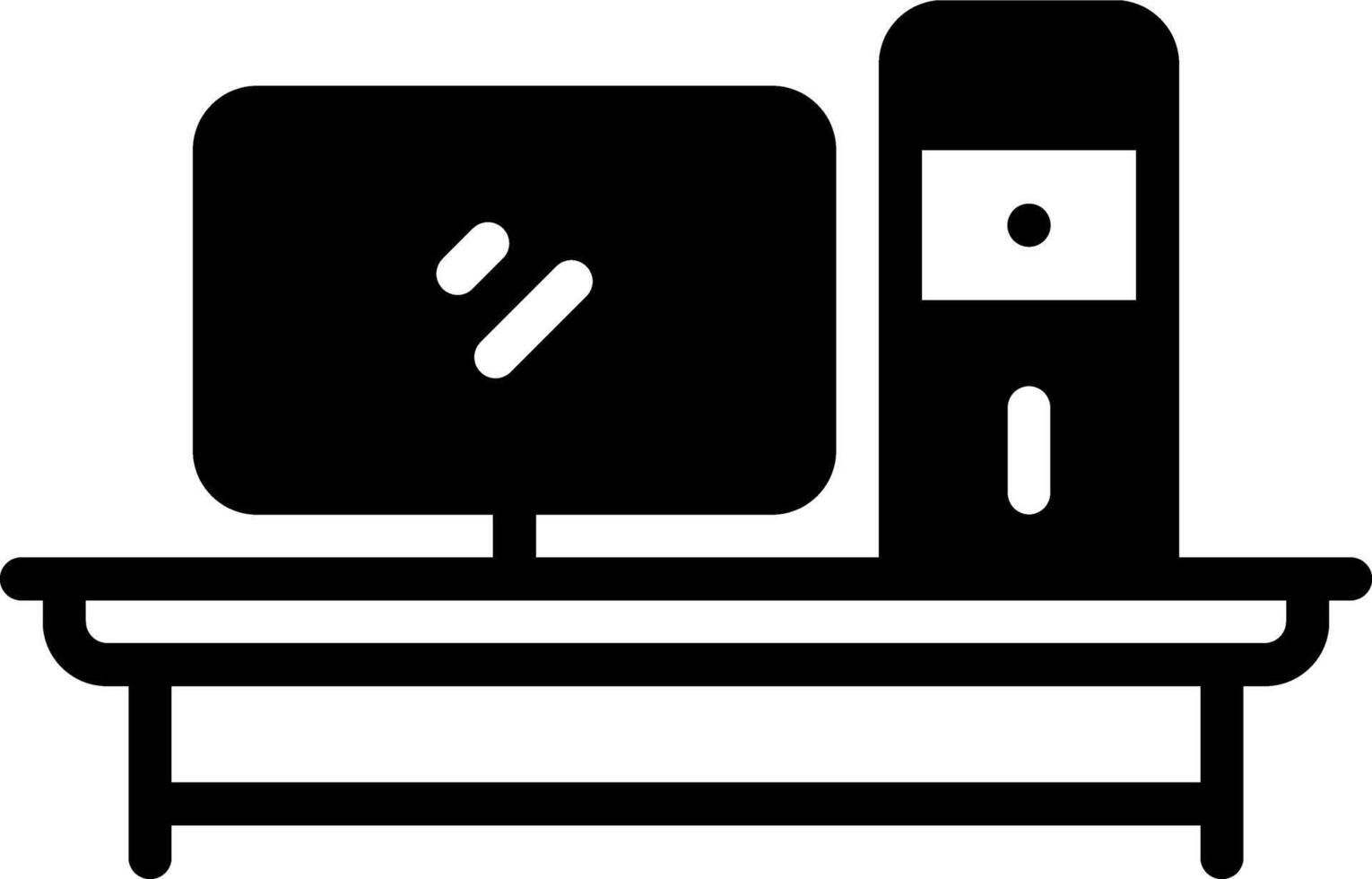 Solid black icon for desktop vector