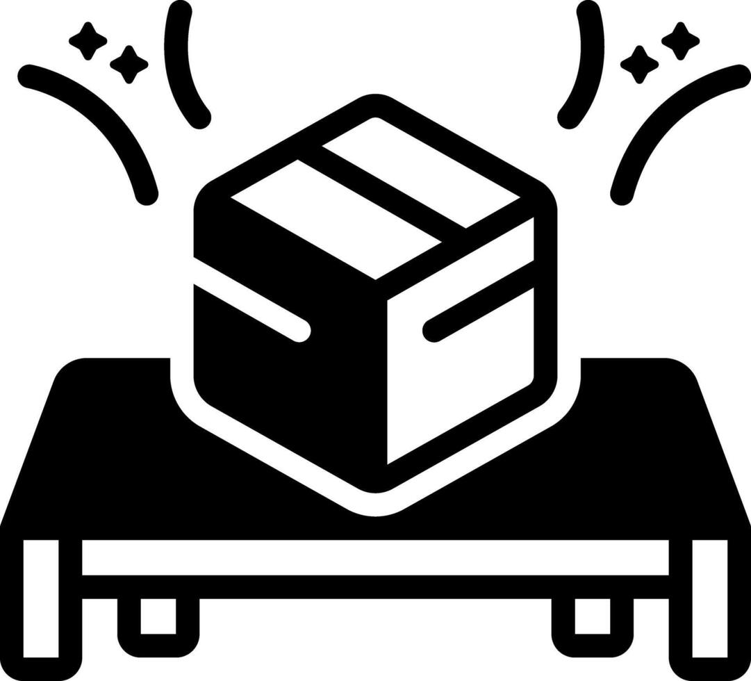 Solid black icon for product vector