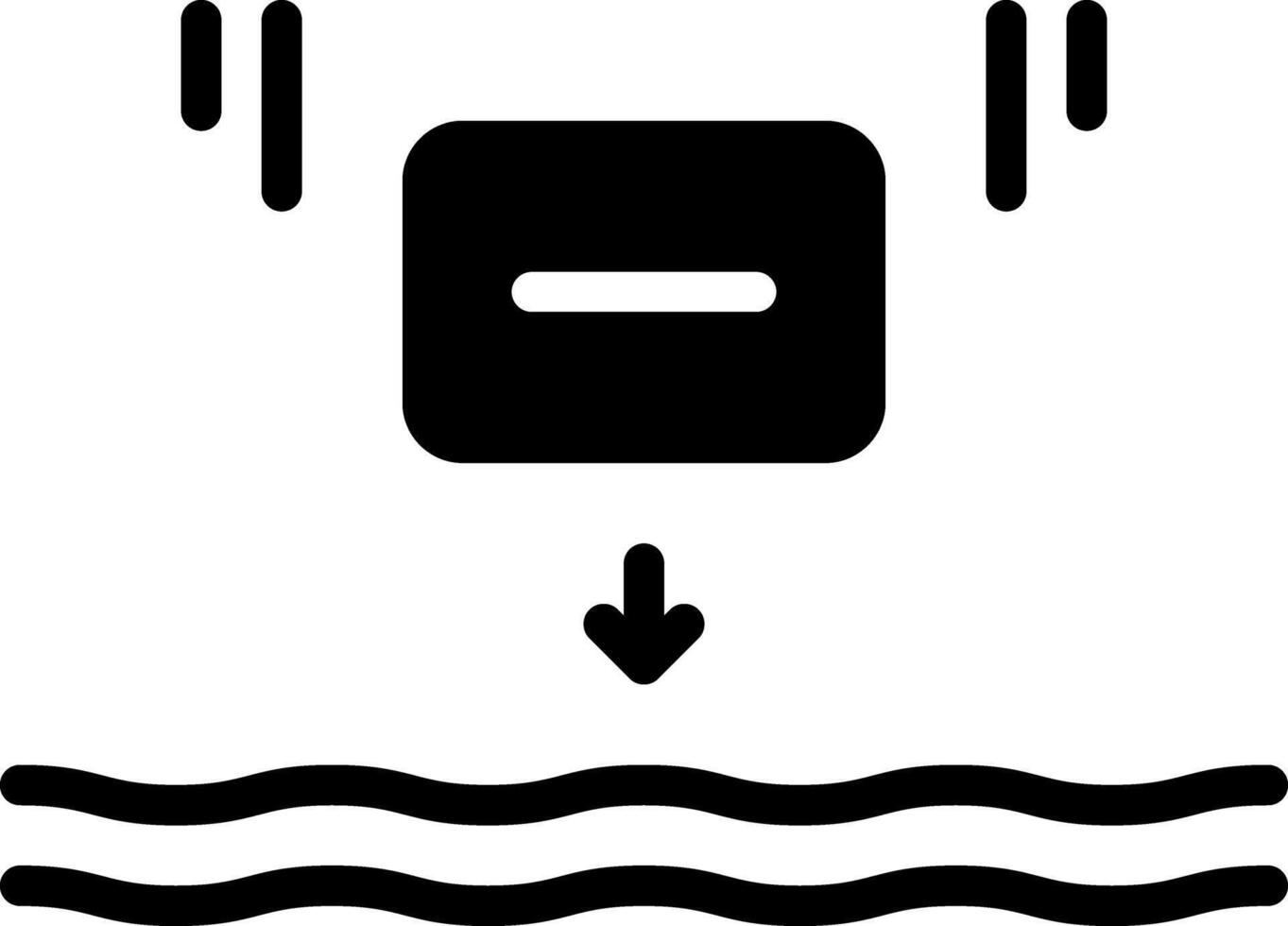 Solid black icon for intense vector
