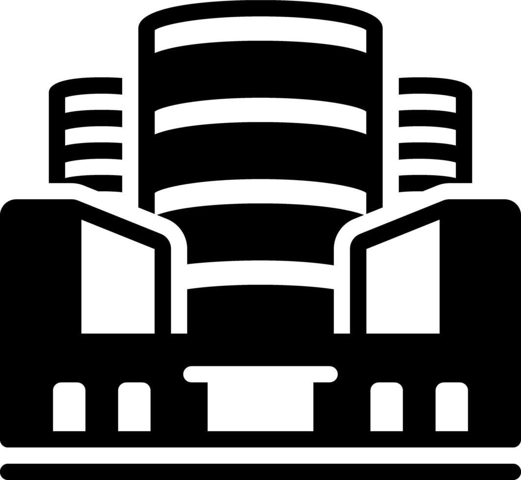 Solid black icon for company vector