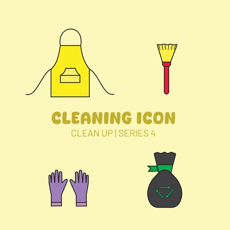 Cleaning Icon and Symbol Collection - House Cleaning Service Logo Clipart Pictogram vector