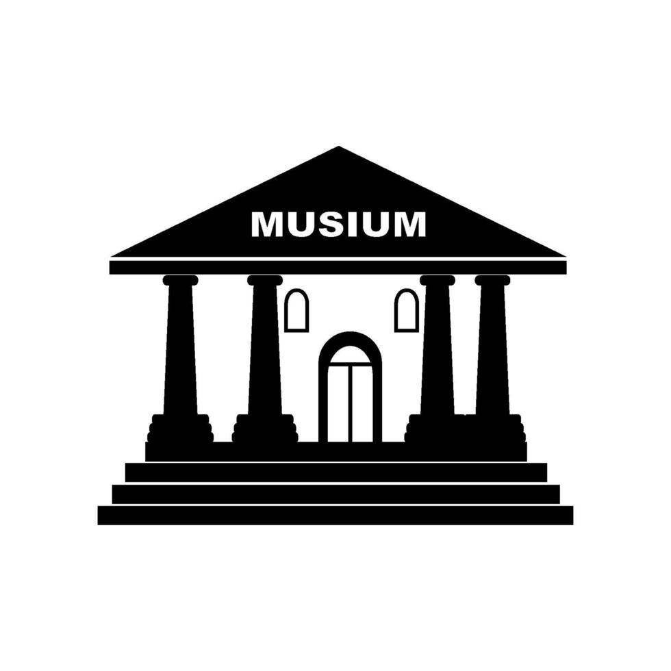 museum building icon illustration vector