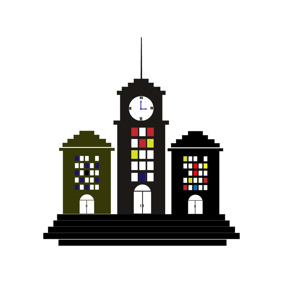 hotel building icon illustration vector