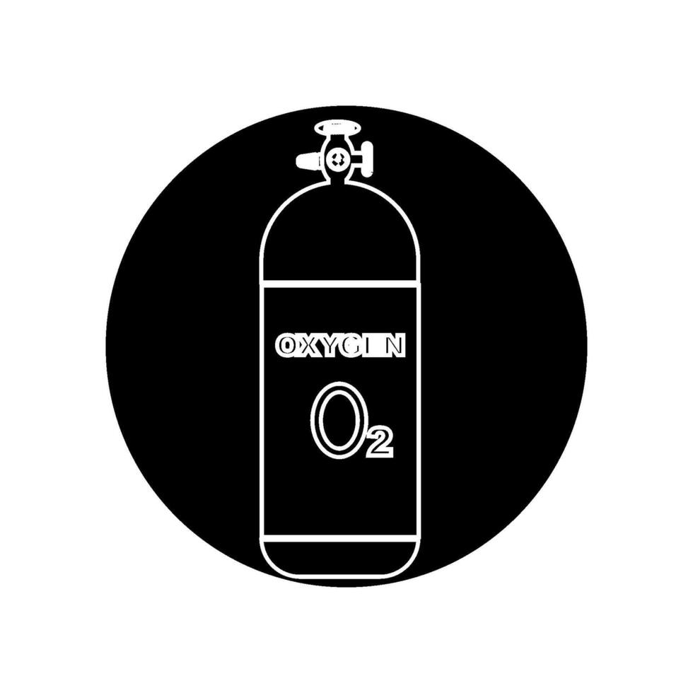 symbol illustration, oxygen cylinder icon vector