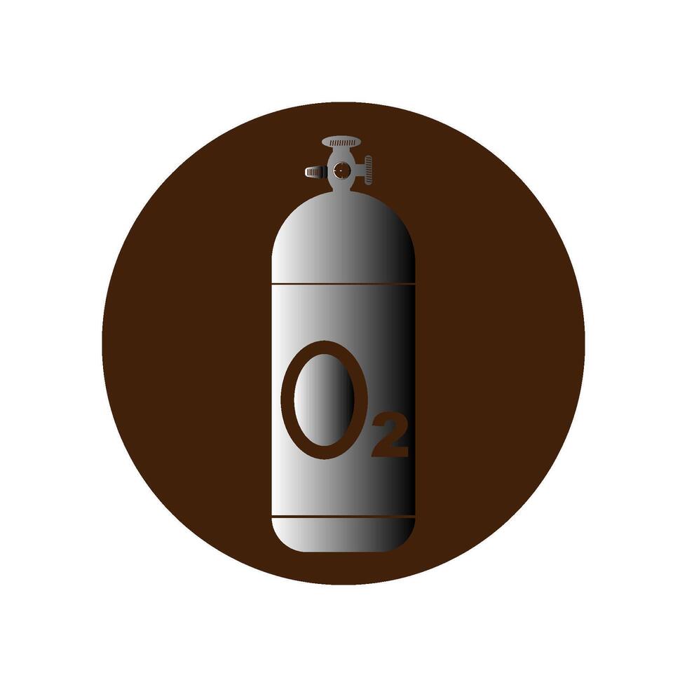 symbol illustration, oxygen cylinder icon vector