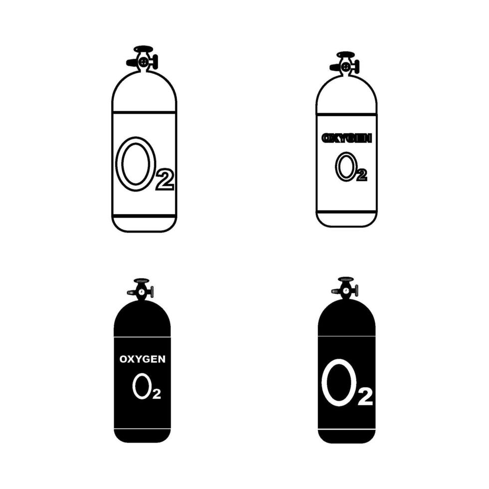 symbol illustration, oxygen cylinder icon vector