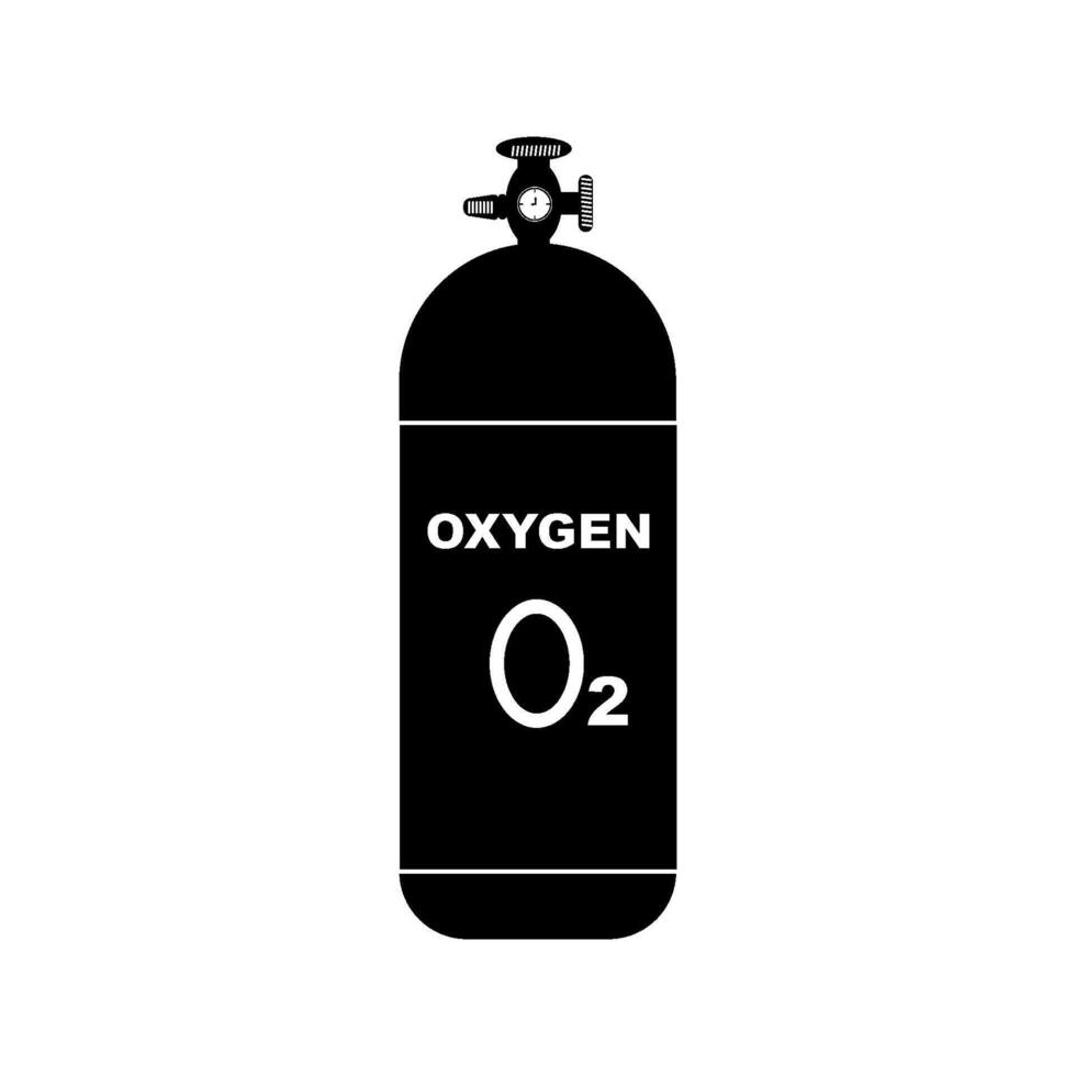 symbol illustration, oxygen cylinder icon vector