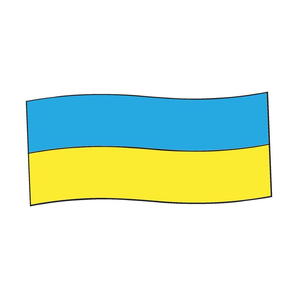 UKRAINE FLAG ICON IMAGE vector