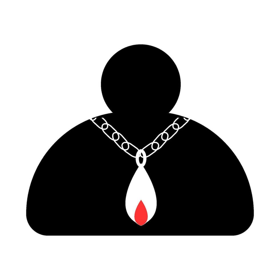 jewelry necklace icon, symbol illustration vector