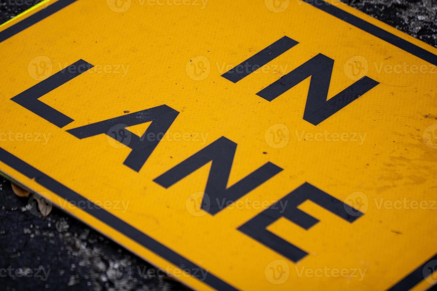In Lane Road Sign photo