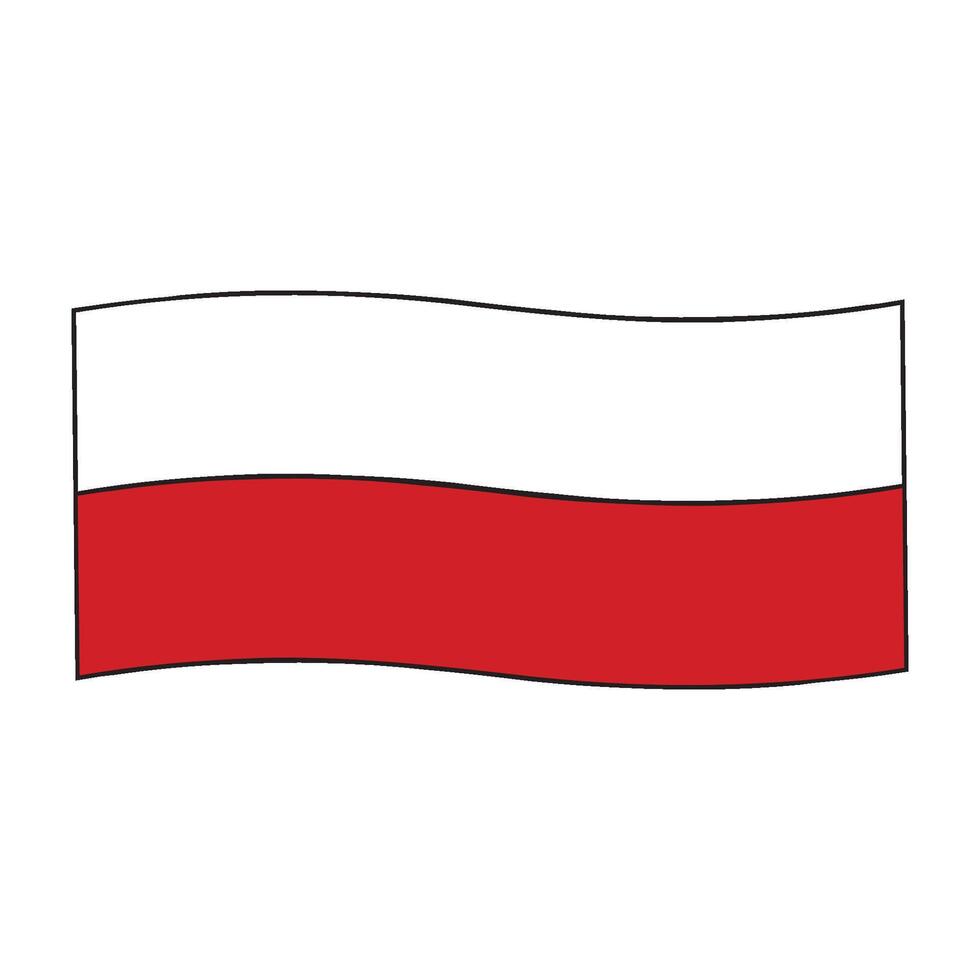 POLAND FLAG ICON IMAGE vector