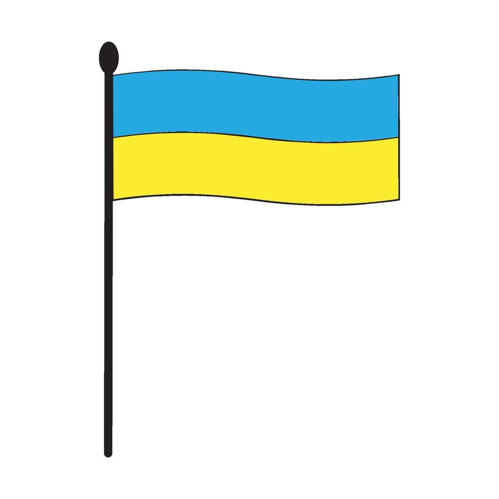 UKRAINE FLAG ICON IMAGE vector