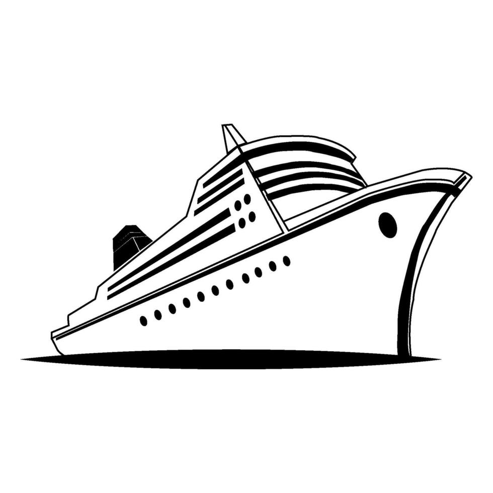 icon cruise ship illustration symbol vector