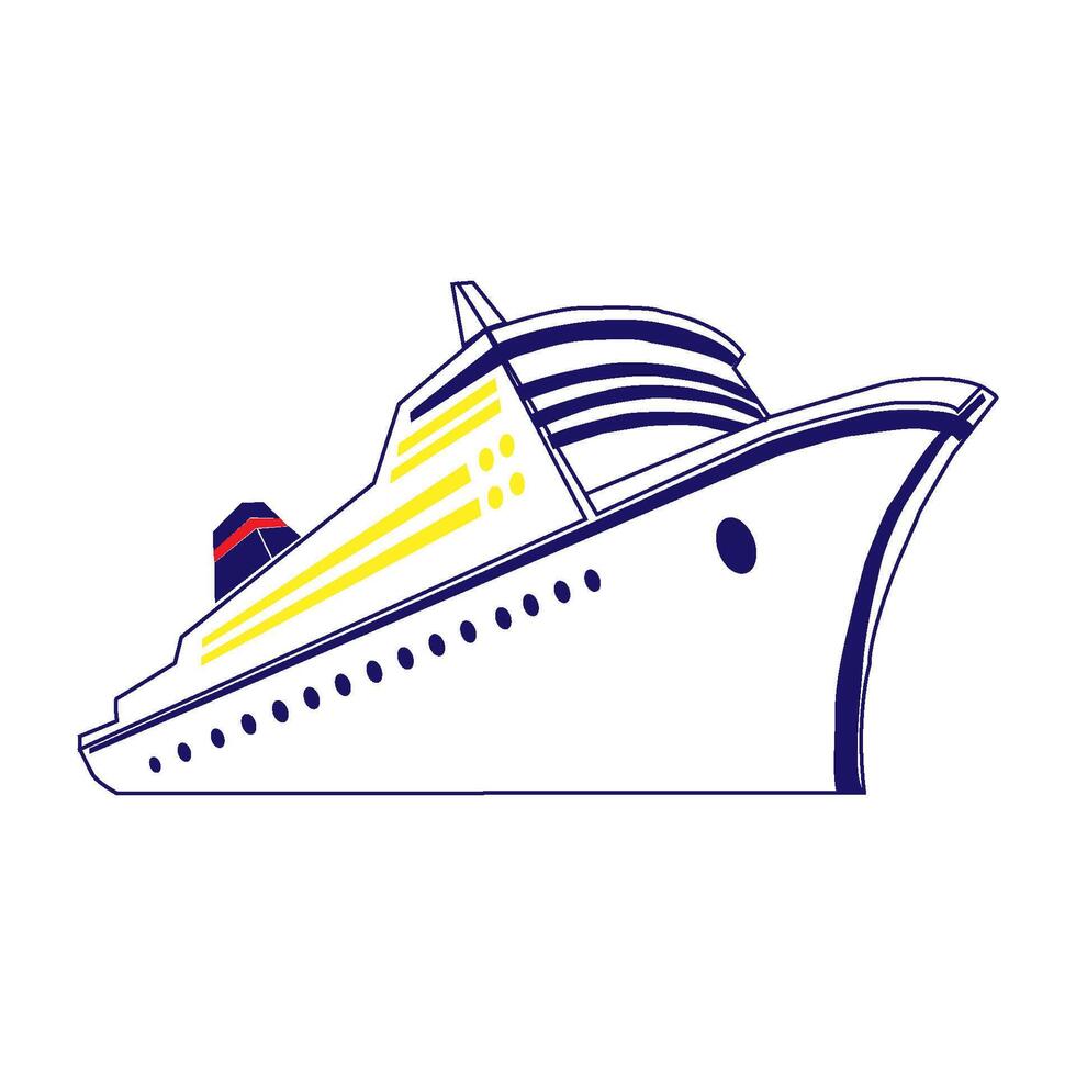icon cruise ship illustration symbol vector
