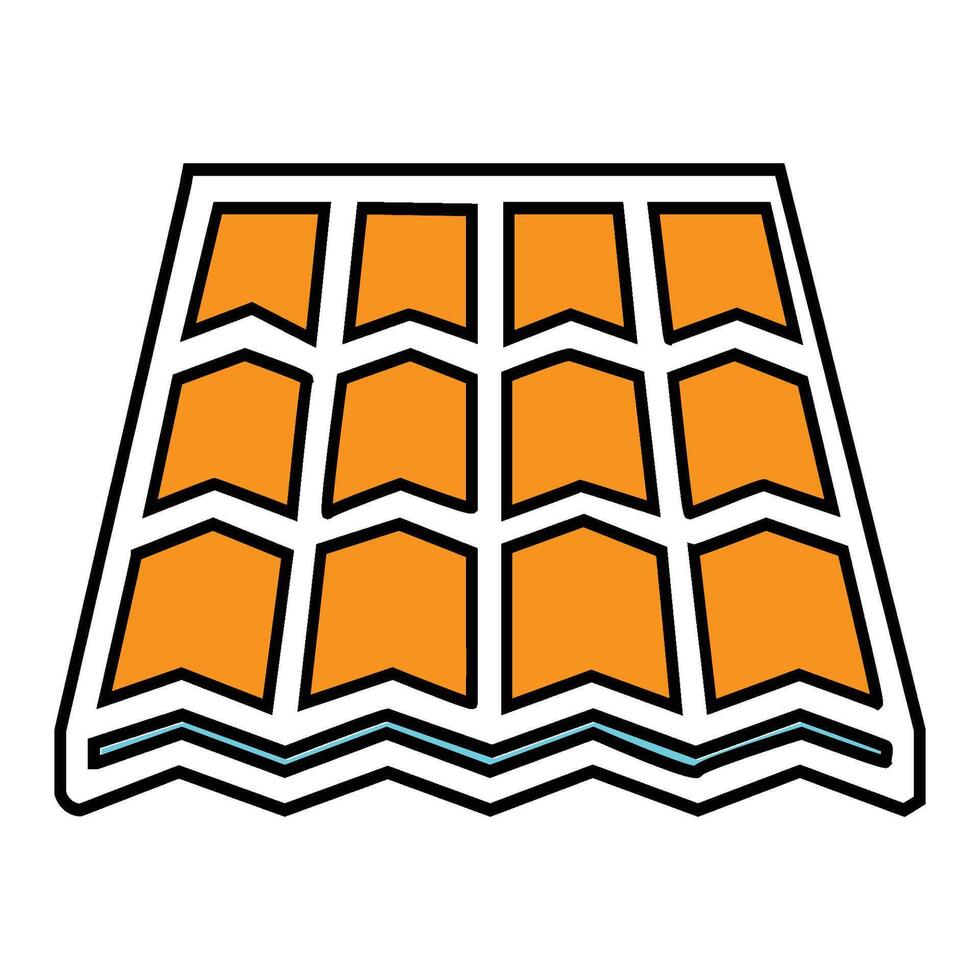 house tile roof icon illustration symbol design vector