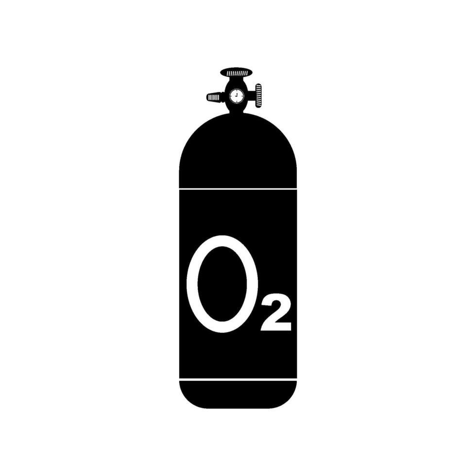 symbol illustration, oxygen cylinder icon vector