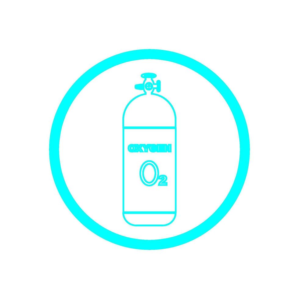 symbol illustration, oxygen cylinder icon vector