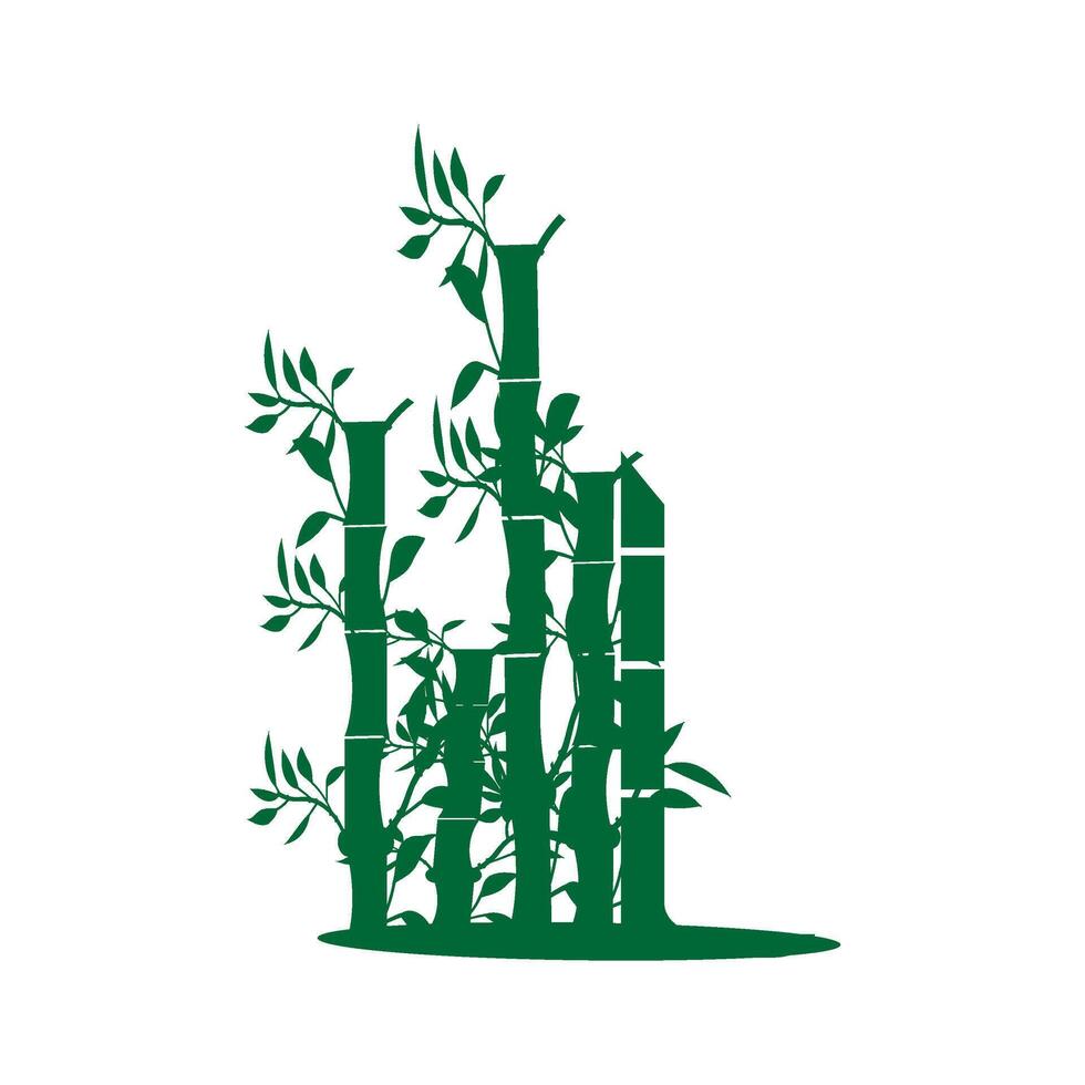 Bamboo Logo Template icon illustration design vector