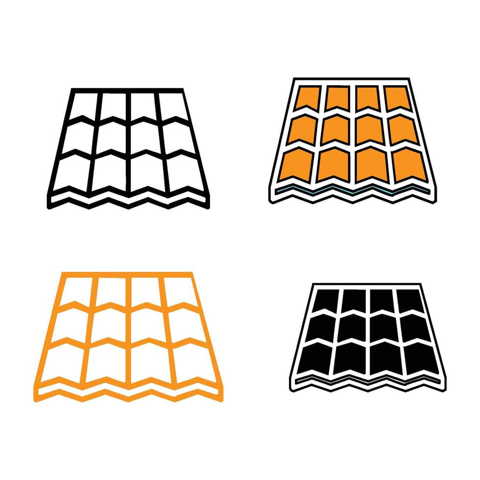 house tile roof icon illustration symbol design vector