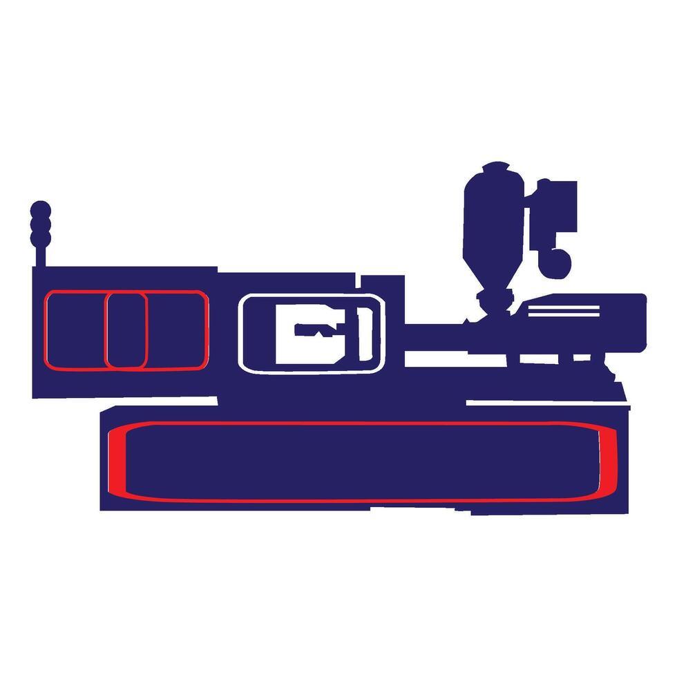 plastic injection molding machine icon illustration symbol design vector