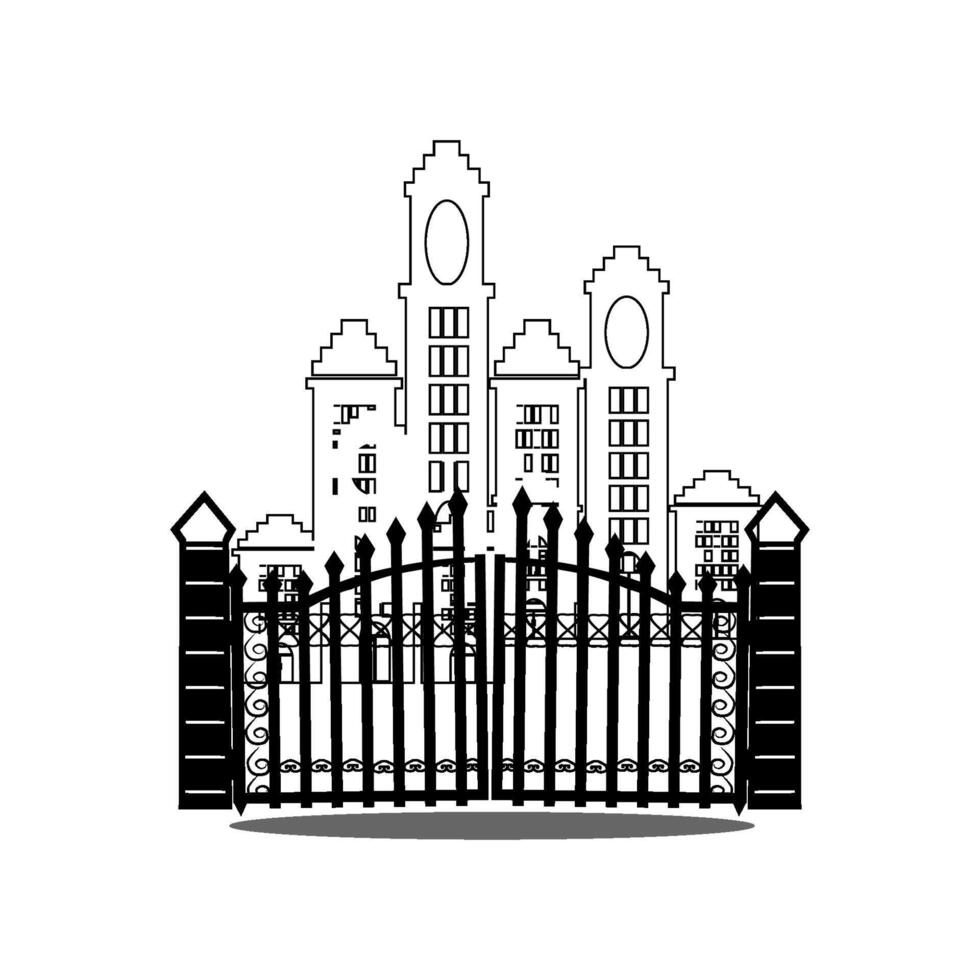 hotel building icon illustration vector