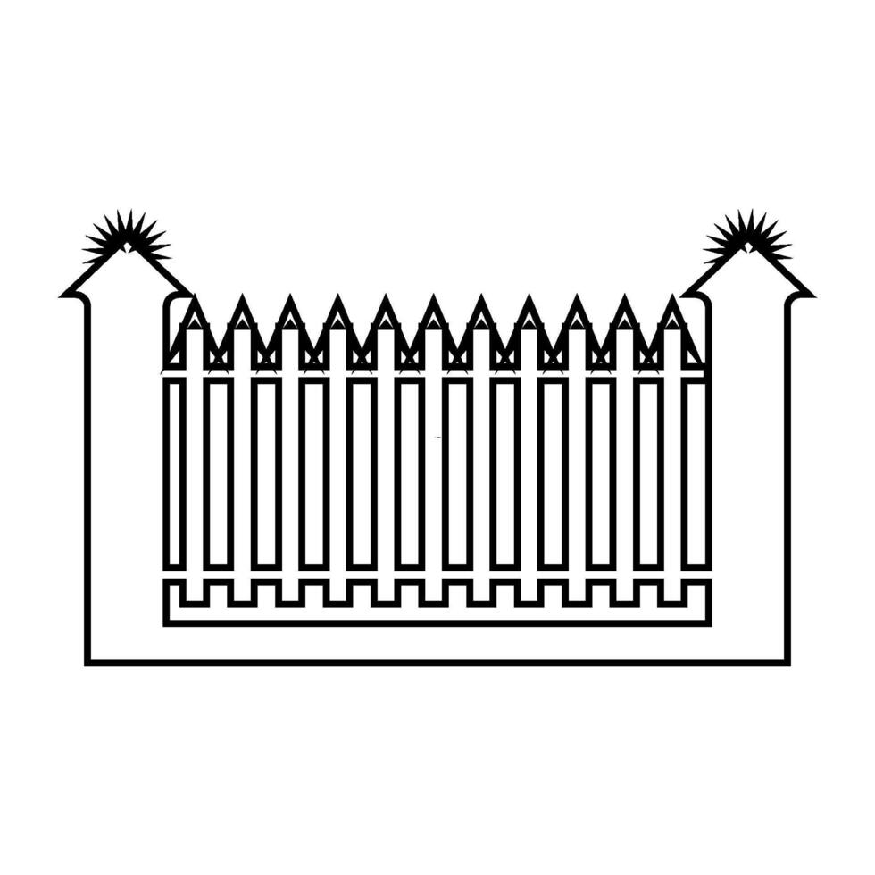 house fence icon illustration symbol design vector