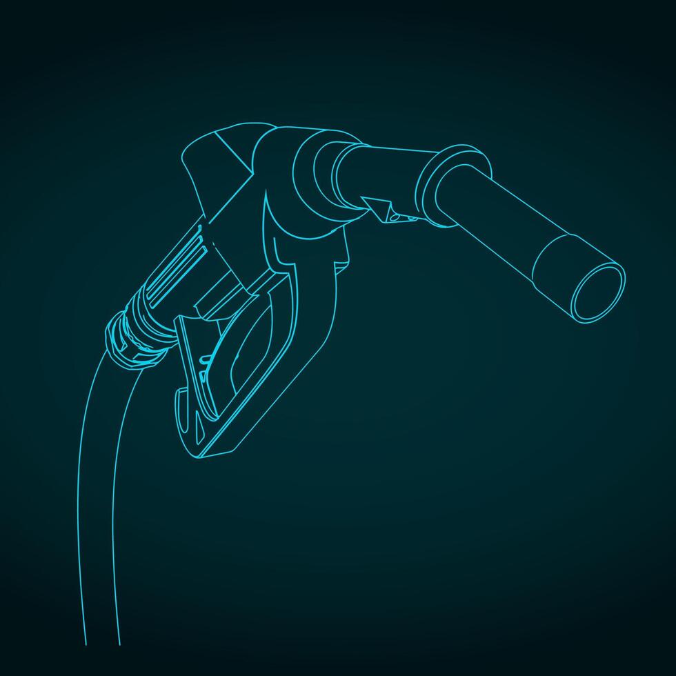 Gasoline pistol illustration vector