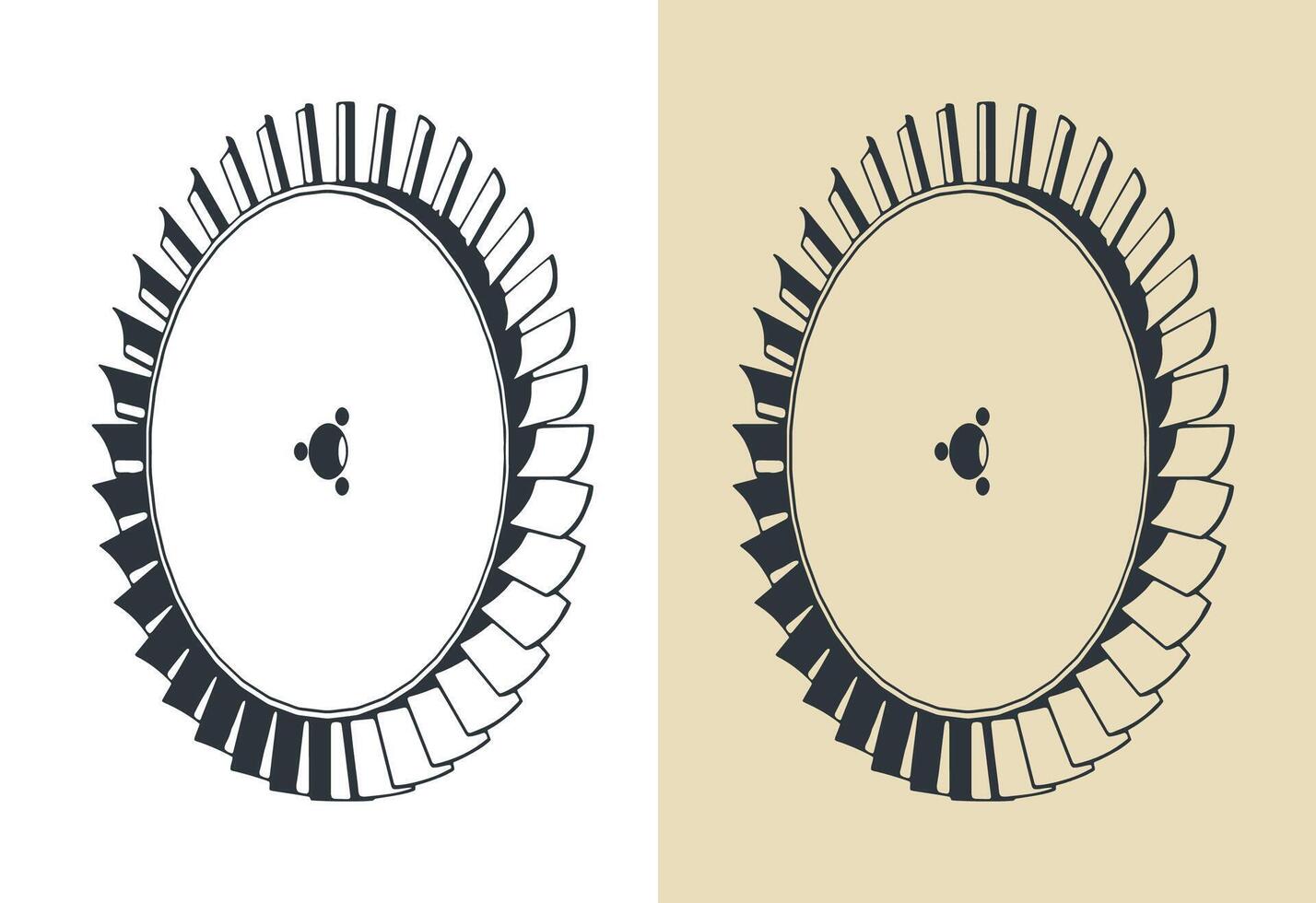 Engine compressor blisk vector