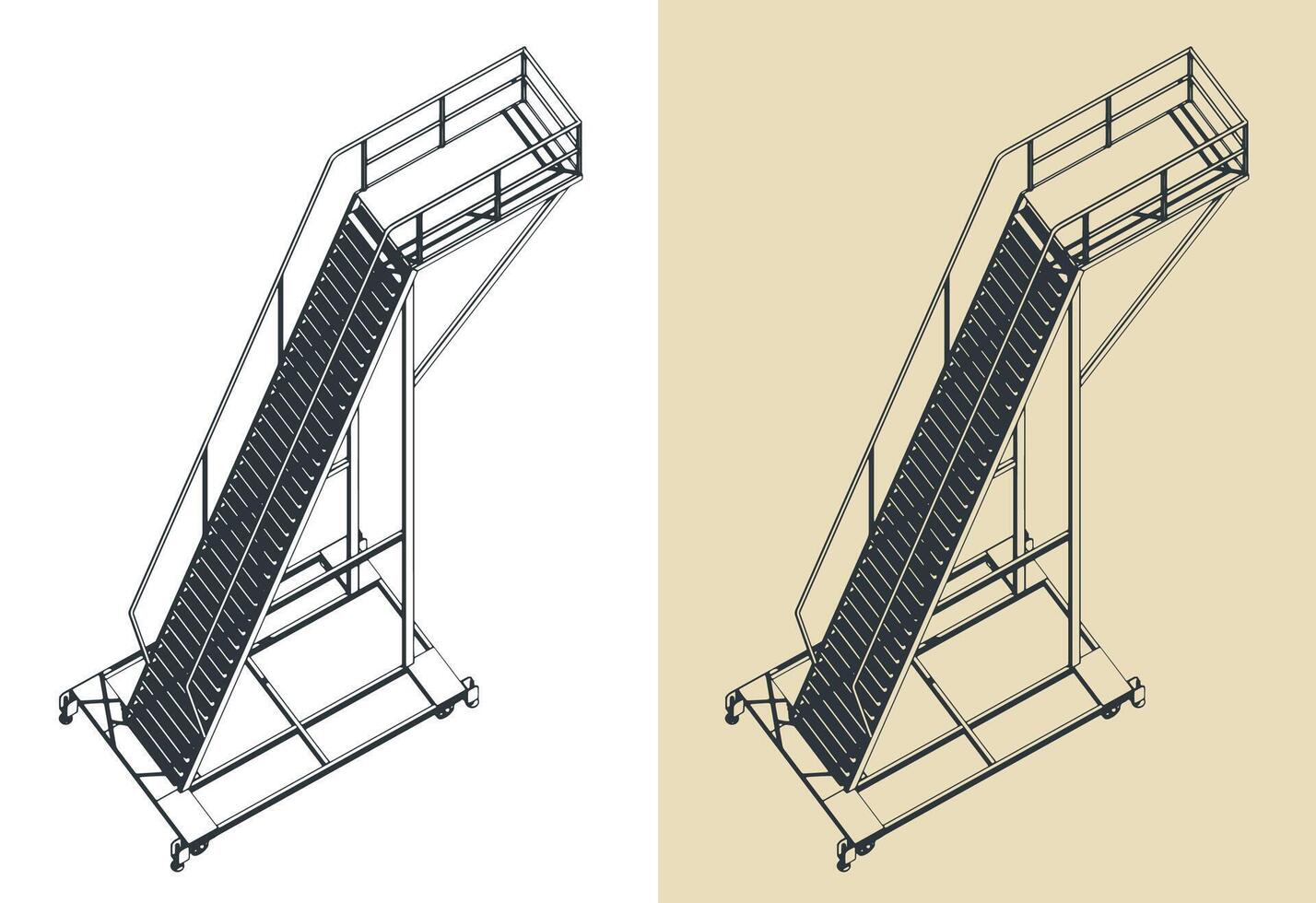 Mobile work platform vector