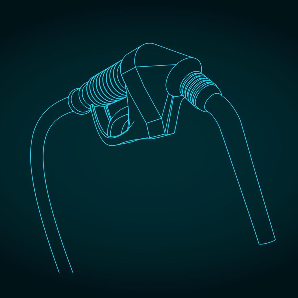 Gasoline pistol illustrations vector