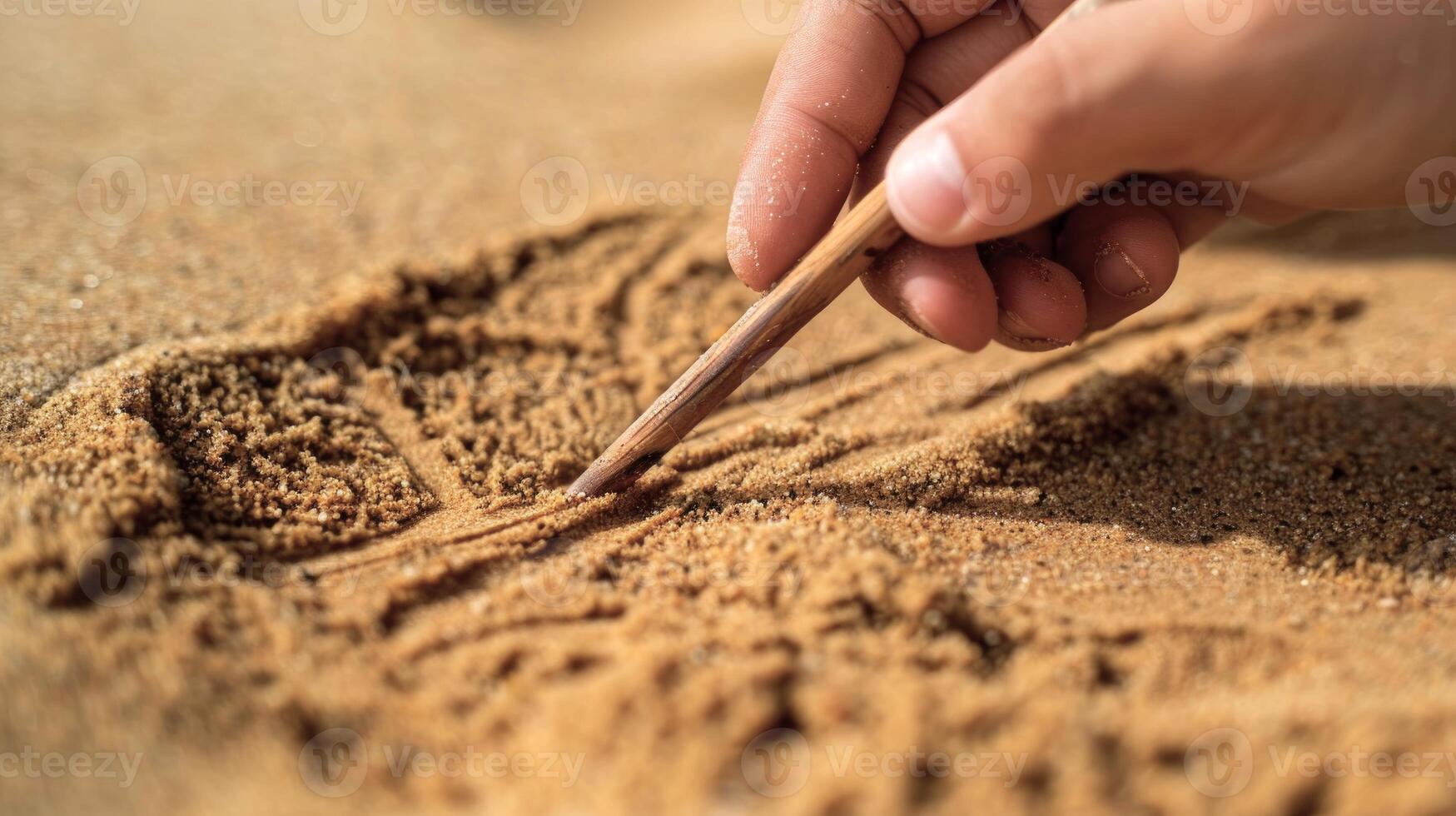 Kid playing with shells on a beach. Child enjoying the seaside with seashells. Concept of childhood, beach fun, nature exploration, innocence photo