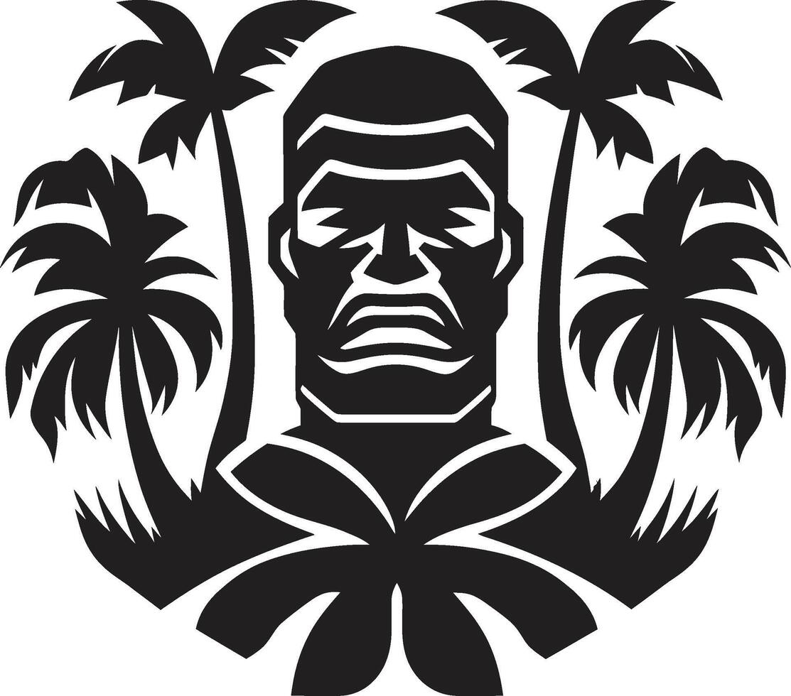 Pacific Passion Hawaiian Woman Symbol Tribal Tranquility Hawaiian Woman Graphic Element vector