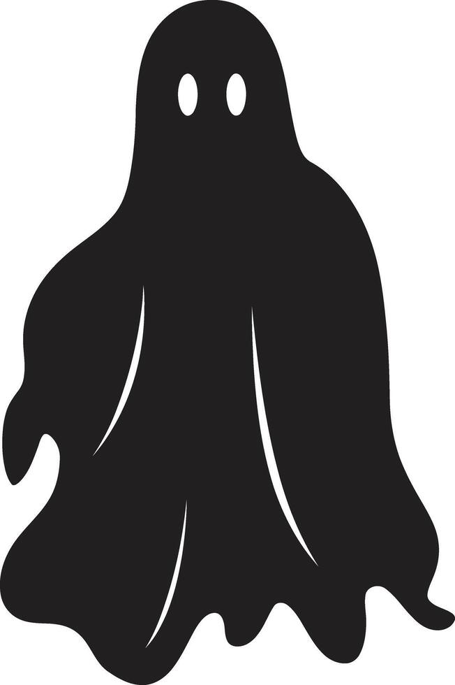 Petite Poltergeist Party Charming Ghost Graphics Diminutive Apparitions Tiny Black Ghost Symbols vector