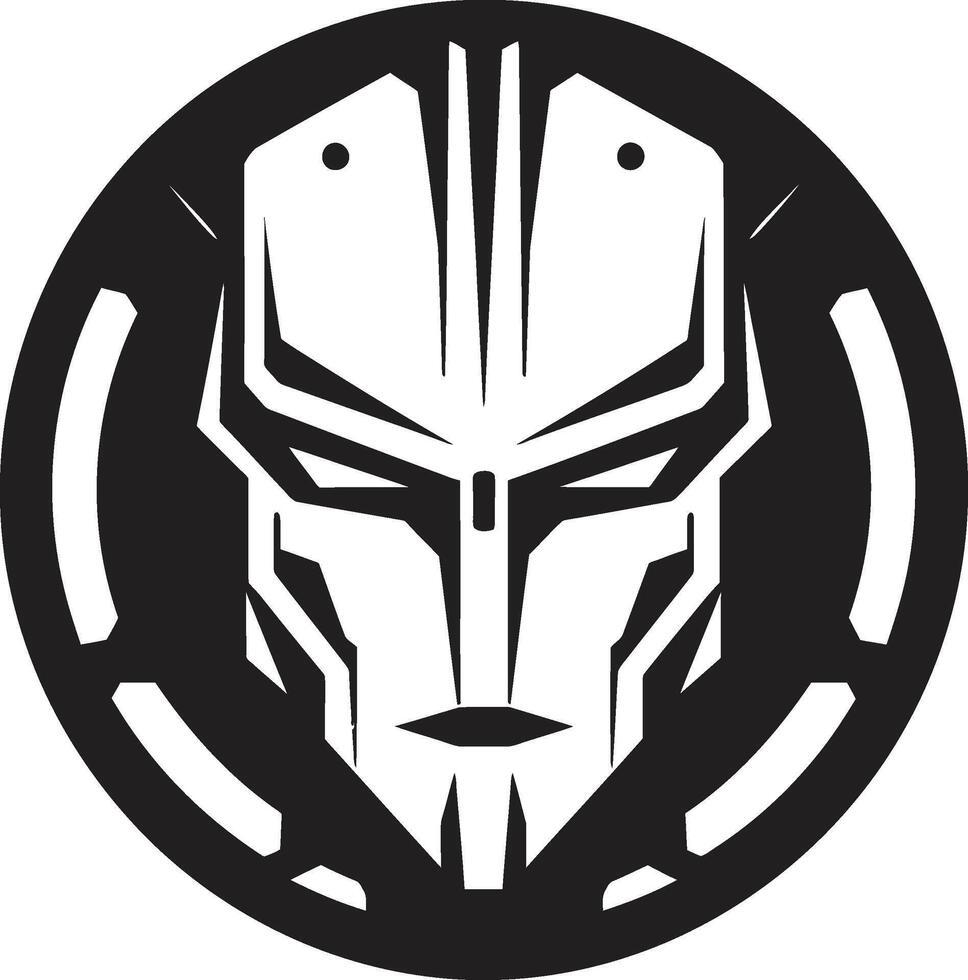 Circuitry Conductor Cybernetic Head Symbol Electronic Avatar Black Cyberrobot vector