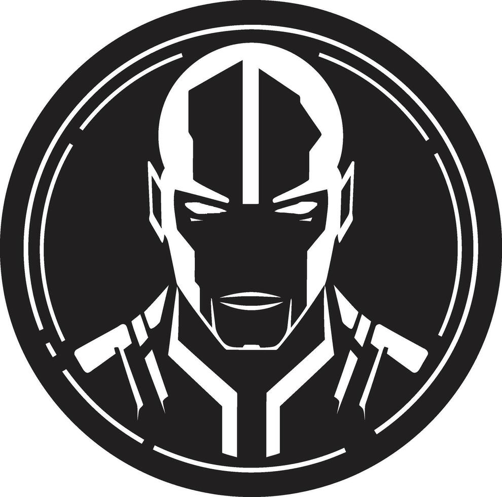 Techno Titan Cyberrobot Electronic Enigma Futuristic Robot Head vector