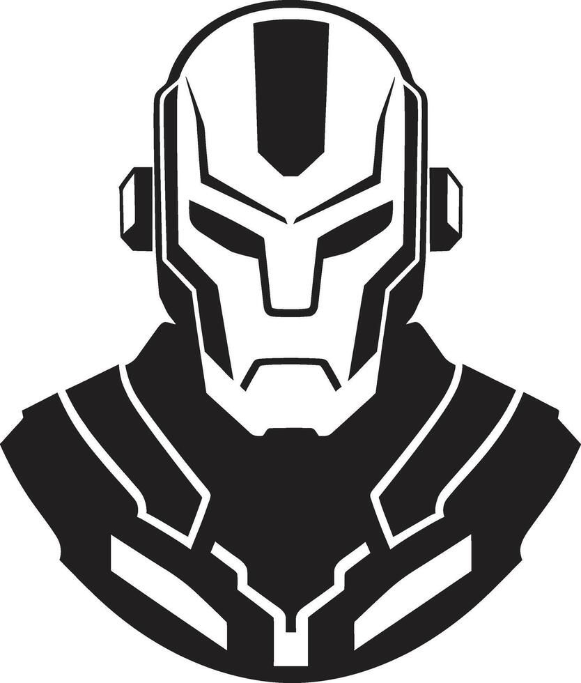 Digital Dynamo Cybernetic Face Techno Titan Cyberrobot vector