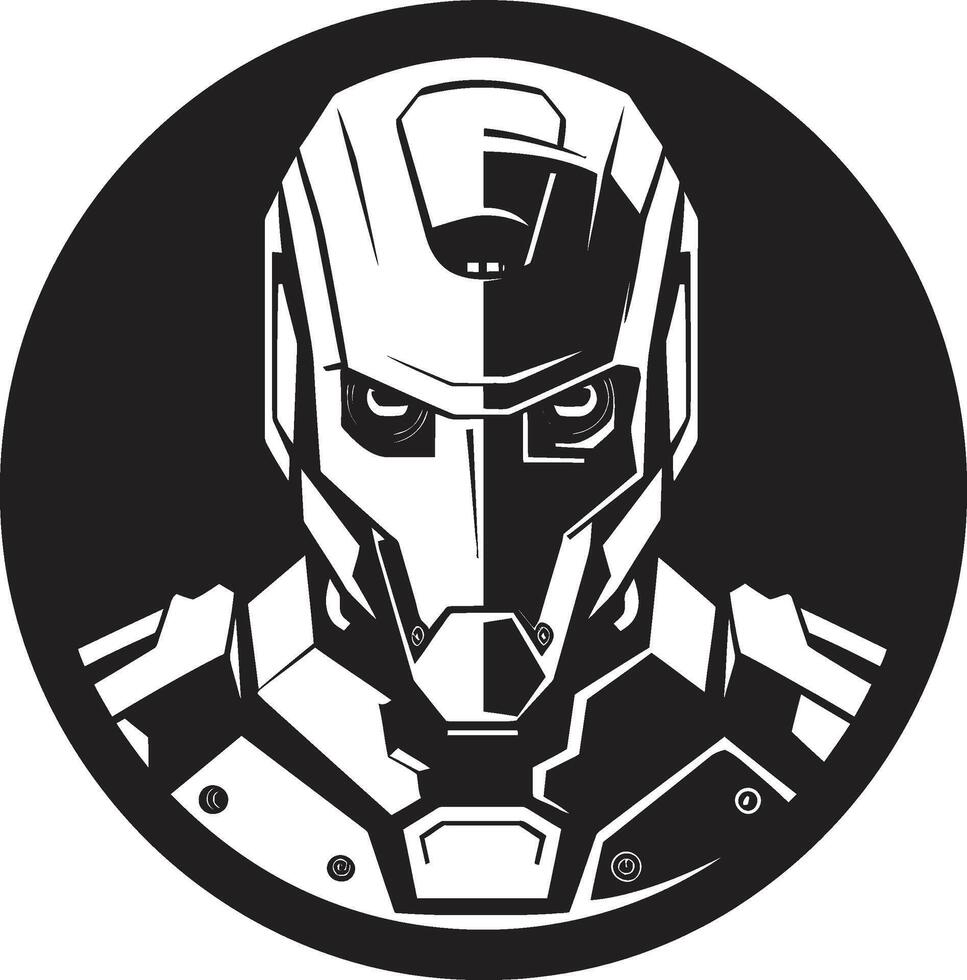 Robotic Rhapsody Futuristic Cyberrobot Futuristic Interface Black Cybernetic vector