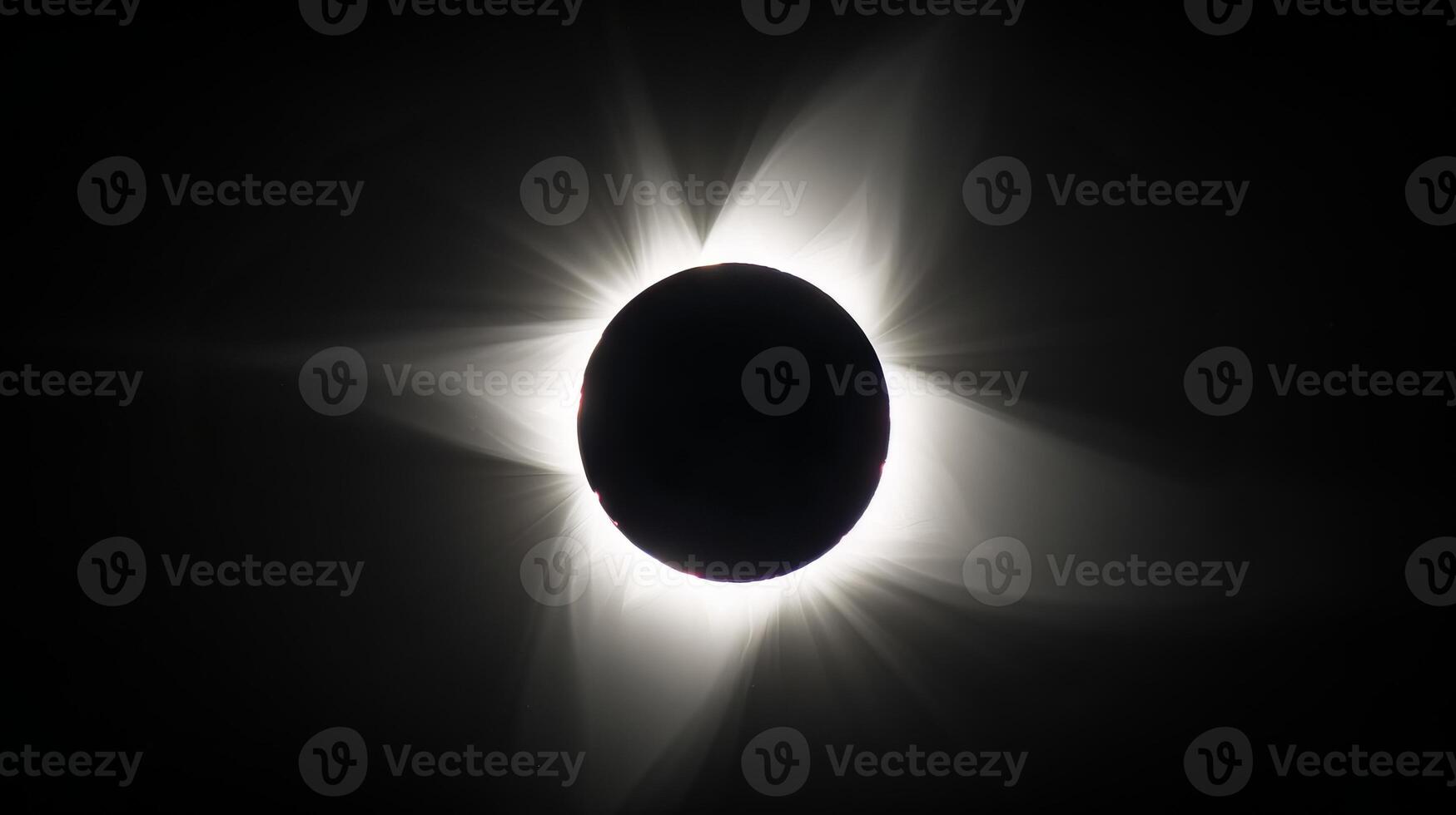 Solar eclipse with star-filled background. Astronomical event with a darkened sun. Concept of astronomy, celestial phenomenon, cosmic event, night sky observation photo